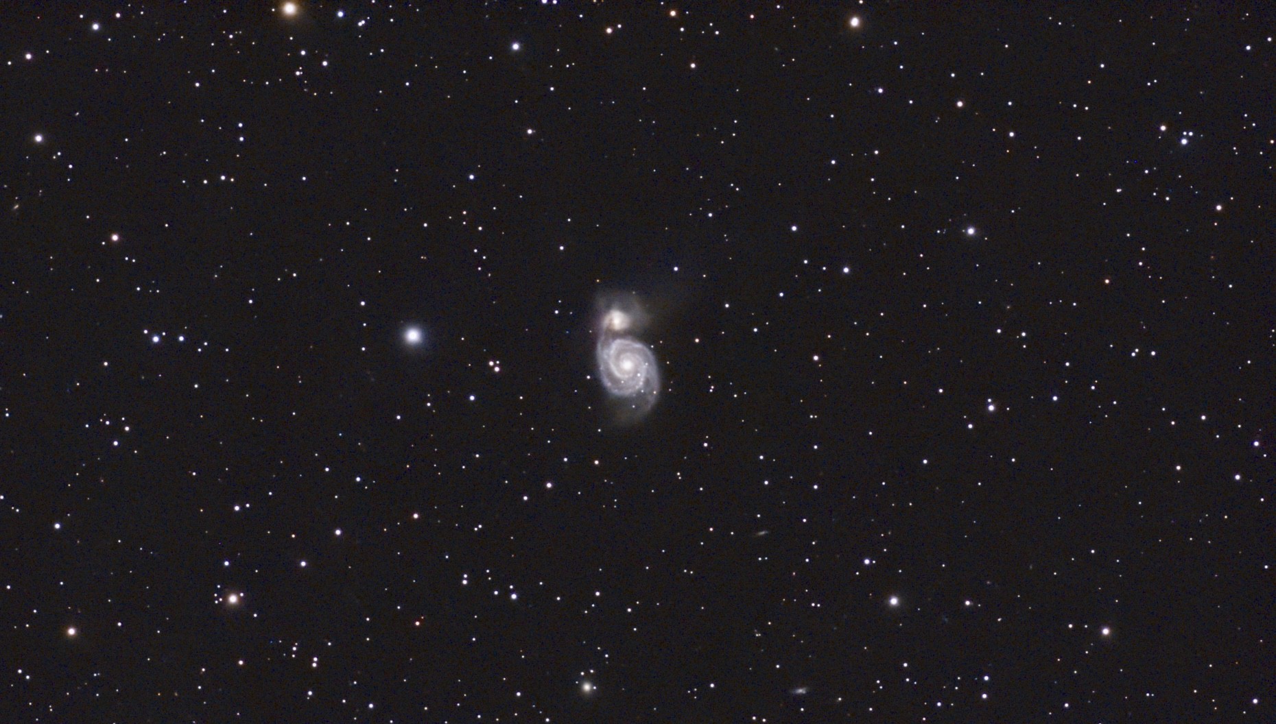 M51 Whirlpool Galaxy captured with DWARF Mini